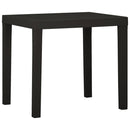 havebord 79x65x72 cm plastik antracitgrå