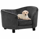 hundesofa 69x49x40 cm plys mørkegrå
