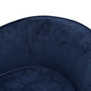 hundesofa 69x49x40 cm plys og kunstlæder blå