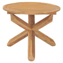 havebord Ø90x75 cm massivt teaktræ