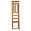 havebænk med pergola 115 cm massivt teaktræ