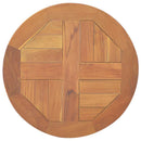 bordplade 2,5 cm 40 cm rund massivt teaktræ