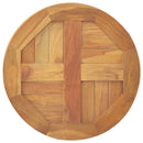 bordplade 2,5 cm 40 cm rund massivt teaktræ