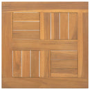 firkantet bordplade 40x40x2,5 cm massivt teaktræ