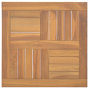 firkantet bordplade 50x50x2,5 cm massivt teaktræ