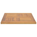 firkantet bordplade 50x50x2,5 cm massivt teaktræ