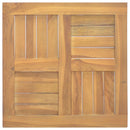 firkantet bordplade 50x50x2,5 cm massivt teaktræ