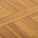 firkantet bordplade 50x50x2,5 cm massivt teaktræ