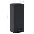 pedalspand fingeraftryksafvisende 30 l rustfrit stål sort