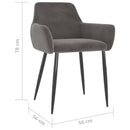 spisebordsstole 4 stk. velour mørkegrå