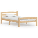 sengeramme uden madras massivt fyrretræ 90x200 cm