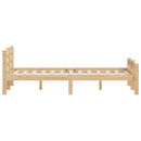 sengeramme uden madras massivt fyrretræ 140x200 cm