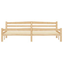 sengeramme uden madras massivt fyrretræ 200x200 cm