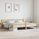 sengeramme uden madras massivt fyrretræ 200x200 cm