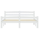 sengeramme uden madras massivt fyrretræ 120x200 cm hvid