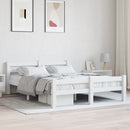 sengeramme uden madras massivt fyrretræ 120x200 cm hvid
