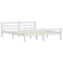 sengestel 160x200 cm massivt fyrretræ hvid
