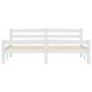 sengestel 160x200 cm massivt fyrretræ hvid