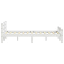 sengestel 160x200 cm massivt fyrretræ hvid