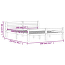 sengestel 160x200 cm massivt fyrretræ hvid