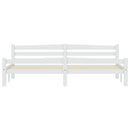 sengeramme uden madras massivt fyrretræ 200x200 cm hvid