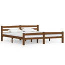 sengeramme uden madras massivt fyrretræ 180x200 cm honningbrun