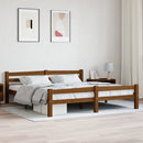 sengeramme uden madras massivt fyrretræ 180x200 cm honningbrun