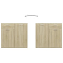 skænk 80x36x75 cm konstrueret træ sonoma-eg