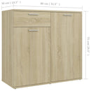 skænk 80x36x75 cm konstrueret træ sonoma-eg