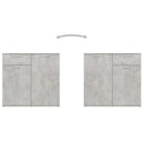 skænk 80x36x75 cm konstrueret træ betongrå