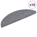 selvklæbende trappemåtter 10 stk. 56x17x3 cm tuftet lysegrå