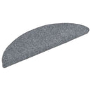 selvklæbende trappemåtter 10 stk. 56x17x3 cm tuftet lysegrå