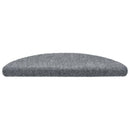 selvklæbende trappemåtter 10 stk. 56x17x3 cm tuftet lysegrå