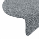 selvklæbende trappemåtter 10 stk. 56x17x3 cm tuftet lysegrå