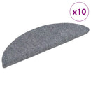 selvklæbende trappemåtter 10 stk. 56x17x3 cm tuftet lysegrå