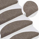 trappemåtter selvklæbende 5 stk. 56x17x3 cm beige halvrund