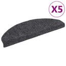 trappemåtter selvklæbende 5 stk. 65x21x4 cm mørkegrå halvrund store