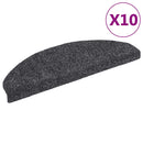 trappemåtter selvklæbende 10 stk. 65x21x4 cm mørkegrå halvrunde store