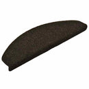 trappemåtter selvklæbende 5 stk. 65x21x4 cm mørkebrune halvrund store