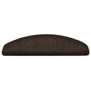 trappemåtter selvklæbende 5 stk. 65x21x4 cm mørkebrune halvrund store