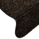 trappemåtter selvklæbende 5 stk. 65x21x4 cm mørkebrune halvrund store