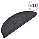 trappemåtter 10 stk. 56x17x3 cm antracit halvrund
