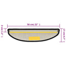 trappemåtter 10 stk. 56x17x3 cm antracit halvrund