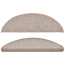 trappemåtter 10 stk. 56x17x3 cm lysebrune halvrunde
