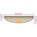trappemåtter 10 stk. 56x17x3 cm lysebrune halvrunde