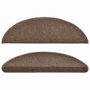 trappemåtter 10 stk. 56x17x3 cm kaffebrune halvrund