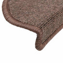 trappemåtter 10 stk. 56x17x3 cm kaffebrune halvrund