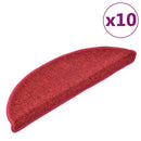 trappemåtter 10 stk. 56x17x3 cm rød halvrund