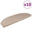 trappemåtter 10 stk. 56x17x3 cm taupe halvrund