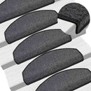 trappemåtter 10 stk. 65 x 24 x 4 cm antracit halvrund store